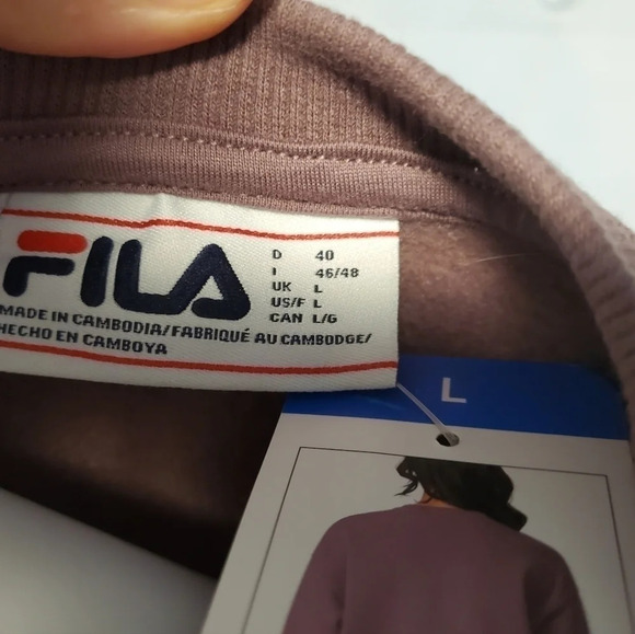 Fila | Women's Logo Crewneck Sweatshirt | Purple | NWT - Picture 3 of 7